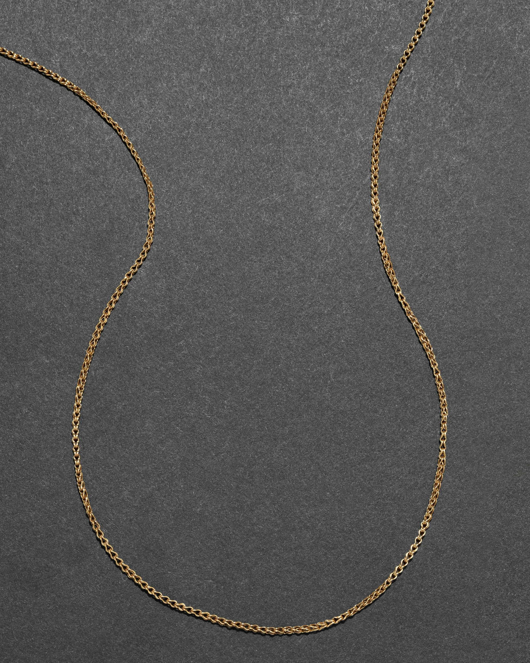 Vintage 9k Gold Foxtail Chain Necklace
