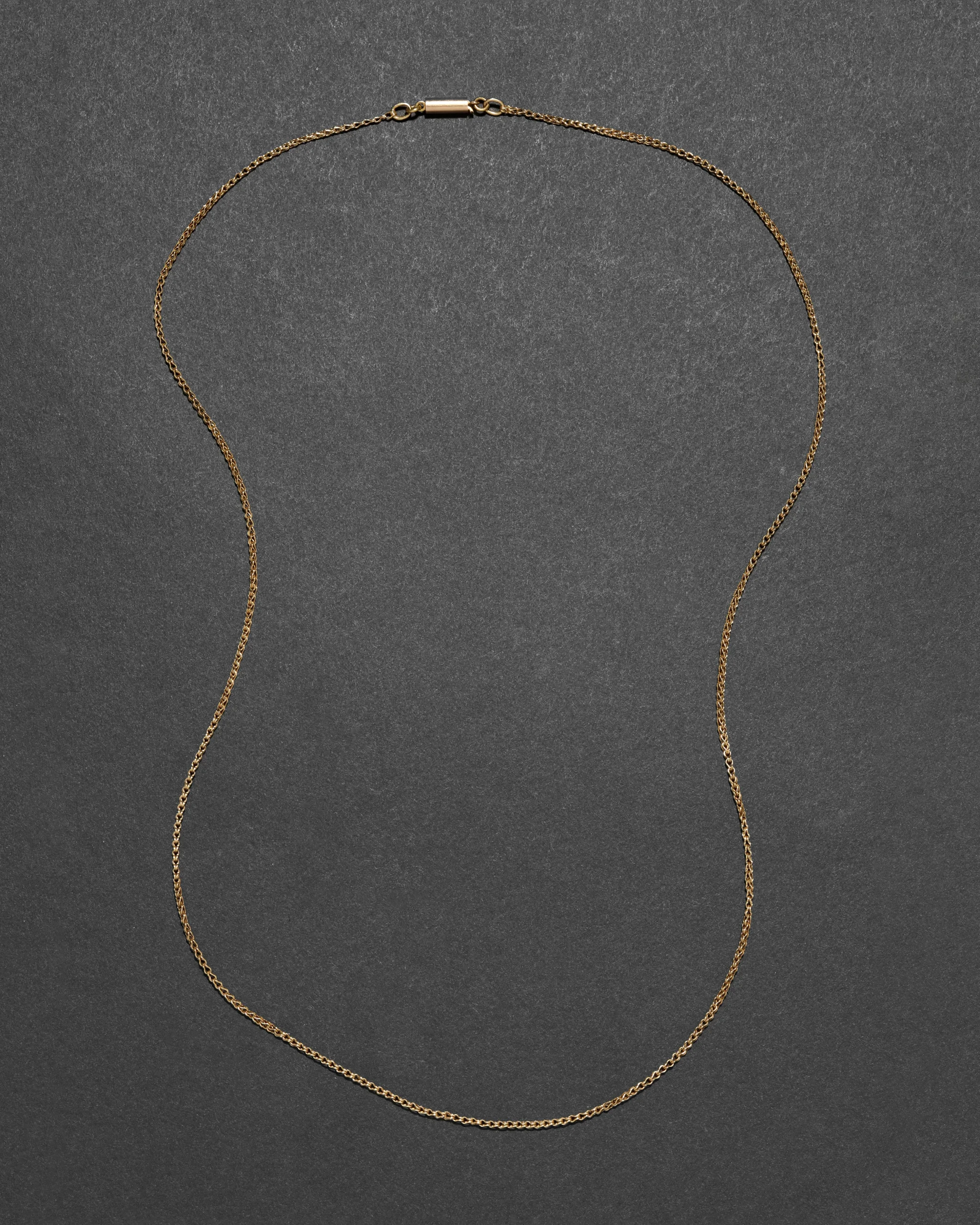 Vintage 9k Gold Foxtail Chain Necklace