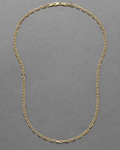 Vintage 1980s 14k Gold Handmade Italian Link Chain Necklace