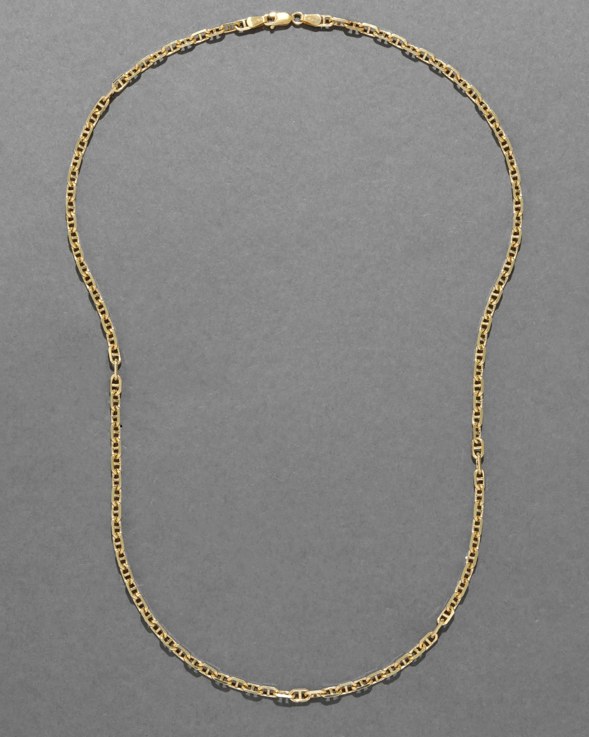 Vintage 1980s 14k Gold Handmade Italian Link Chain Necklace