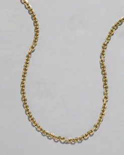 Vintage 1980s 14k Gold Italian Homemade Link Chain Necklace