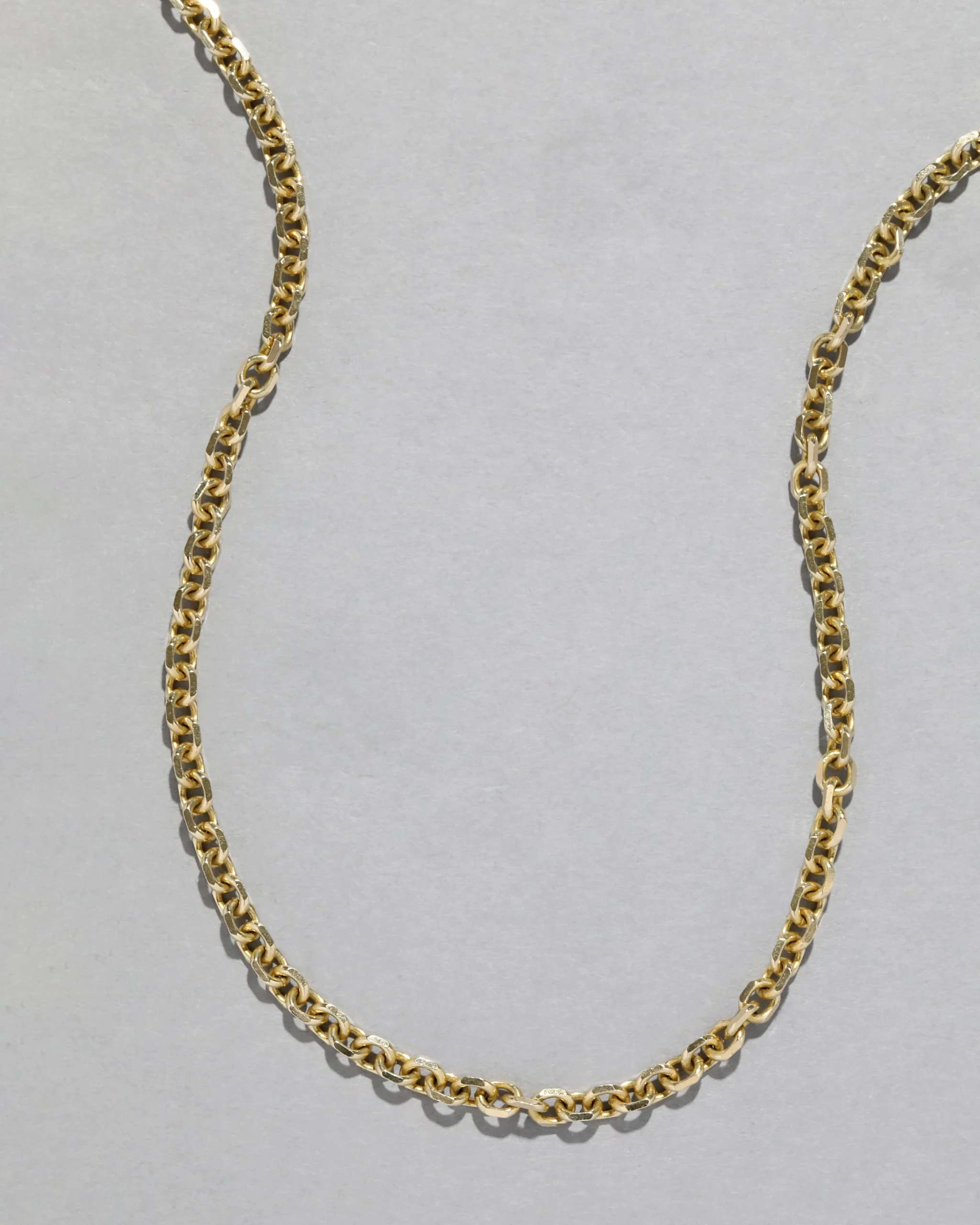 Vintage 1980s 14k Gold Italian Homemade Link Chain Necklace