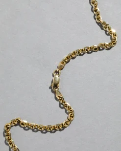 Vintage 1980s 14k Gold Italian Homemade Link Chain Necklace