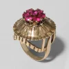 Vintage 1930s 18k Gold & Ruby Ring