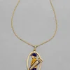 Vintage 1930s 14k Gold with Enamel French Mascot Pendant Necklace